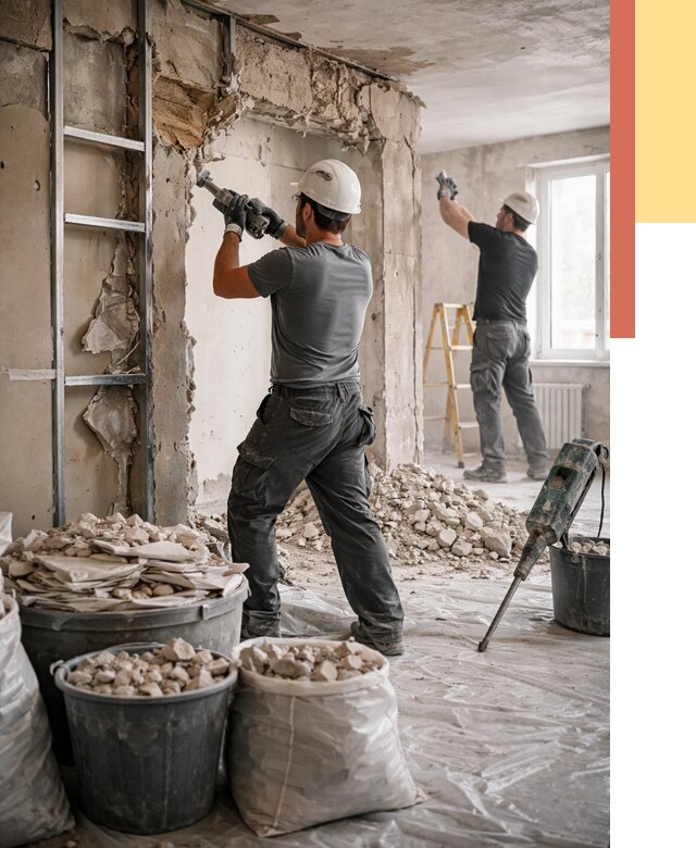 Демонтажные работы в Железногорске от 2791 руб. — услуги и цена под ключ | ОТДЕЛОЧНИК-Жлр