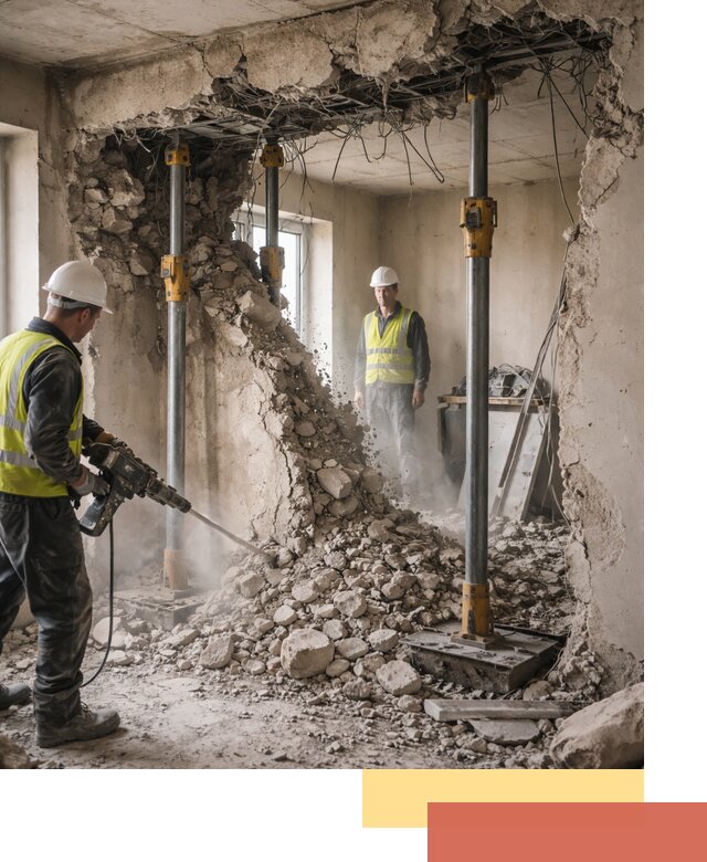 Снос несущих стен в Железногорске с гарантией безопасности и качества