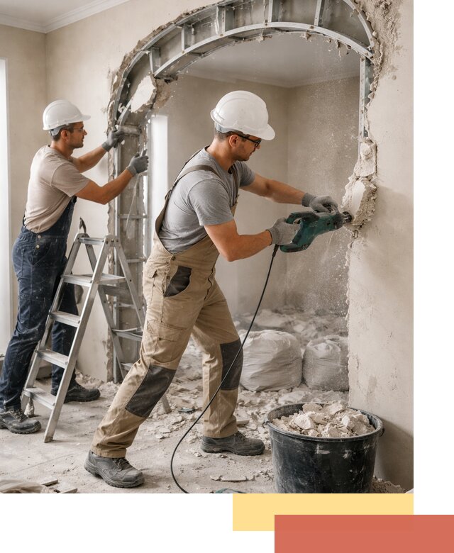 Демонтаж гипсокартонной арки в Железногорске быстро и аккуратно