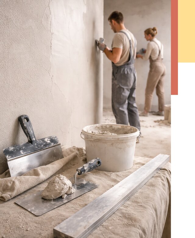 Штукатурка стен гипсовая в Железногорске от 4652 руб/м2 — быстро и недорого | ОТДЕЛОЧНИК-Жлр