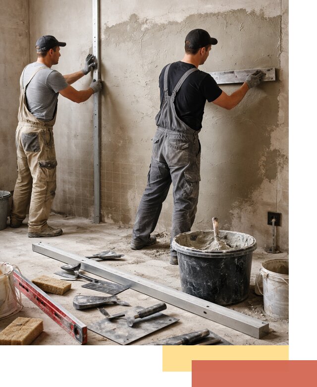 Профессиональная штукатурка стен под плитку в Железногорске