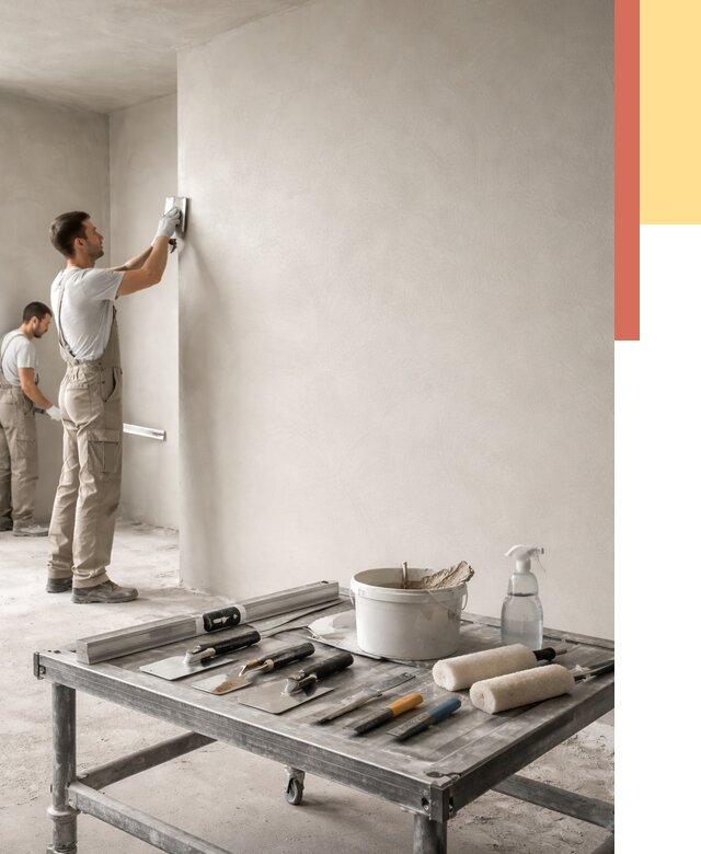 Штукатурка стен под покраску в Железногорске от 4652 руб./м² — качественно и недорого | ОТДЕЛОЧНИК-Жлр