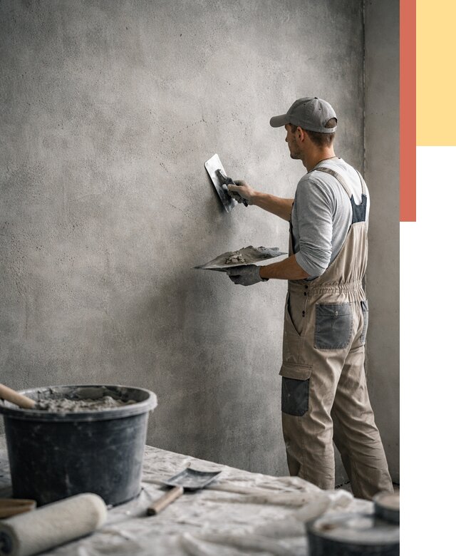 Декоративная штукатурка под бетон в Железногорске от 2584 руб./м² — нанесение под ключ | ОТДЕЛОЧНИК-Жлр