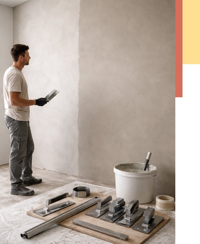 Нанесение микроцемента на стены в Железногорске от 3308 руб./м2 под ключ | ОТДЕЛОЧНИК-Жлр