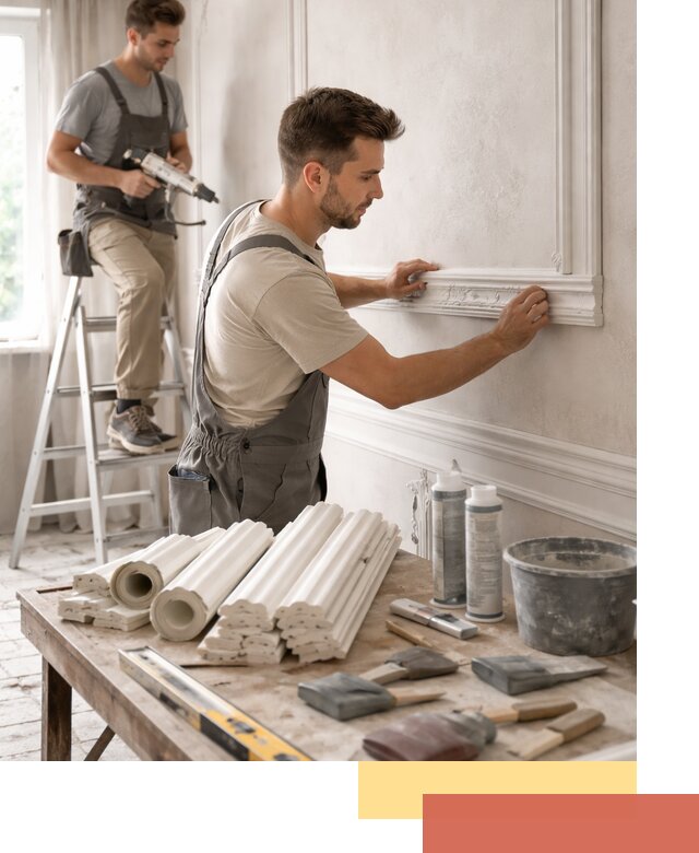 Монтаж лепнины на стены в Железногорске профессионально и качественно