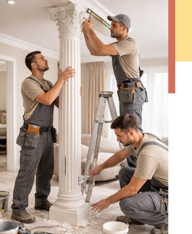 Установка декоративных колонн в Железногорске от 12404 руб. под ключ | ОТДЕЛОЧНИК-Жлр