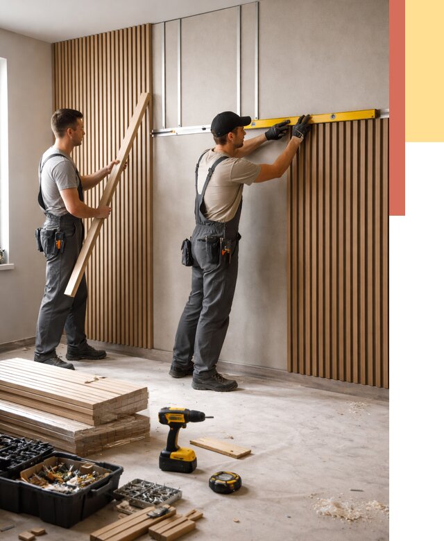 Монтаж реечных панелей на стены в Железногорске от 1240 руб. — быстро и недорого | ОТДЕЛОЧНИК-Жлр