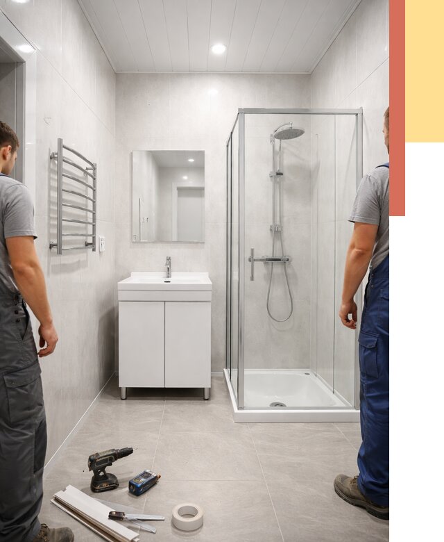 Отделка ванной комнаты панелями ПВХ в Железногорске от 4652 руб. за м2 | ОТДЕЛОЧНИК-Жлр