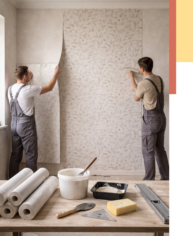 Поклейка обоев с подбором рисунка в Железногорске от 3618 руб. | ОТДЕЛОЧНИК-Жлр - быстро и недорого