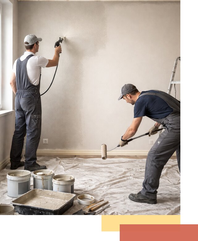 Покраска стен моющейся краской и защита поверхностей в Железногорске