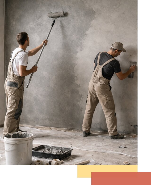 Покраска стен под бетон в Железногорске профессионально и недорого