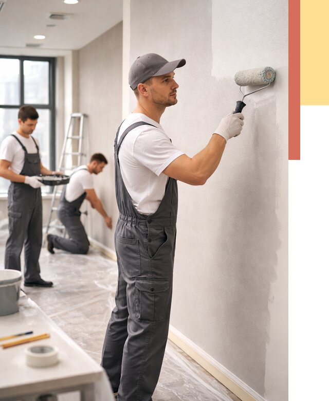 Покраска стен в офисе в Железногорске от 8786 руб. — быстро и недорого | ОТДЕЛОЧНИК-Жлр