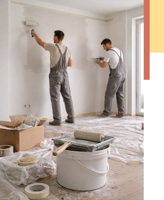 Покраска стен в квартире в Железногорске от 2584 руб/м2 — быстро и недорого | ОТДЕЛОЧНИК-Жлр