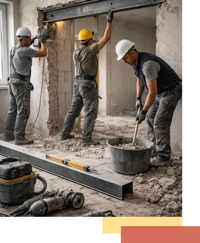 Создание проемов в стенах и несущих конструкциях в Железногорске