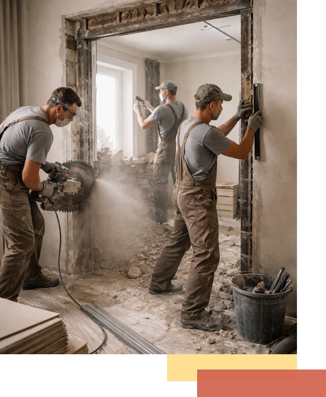 Расширение дверного проема под установку новой двери в Железногорске