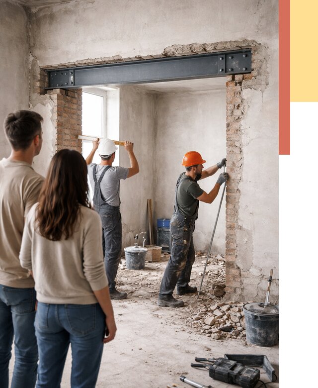 Усиление проема в стене в Железногорске от 9820 руб. — усиление дверного проема металлоконструкцией | ОТДЕЛОЧНИК-Жлр