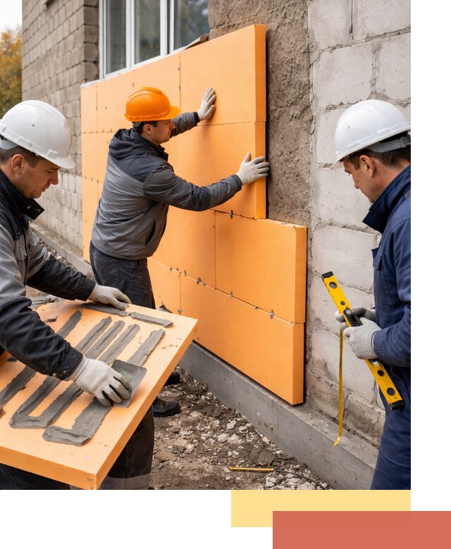 Утепление фасада пеноплексом под ключ в Железногорске