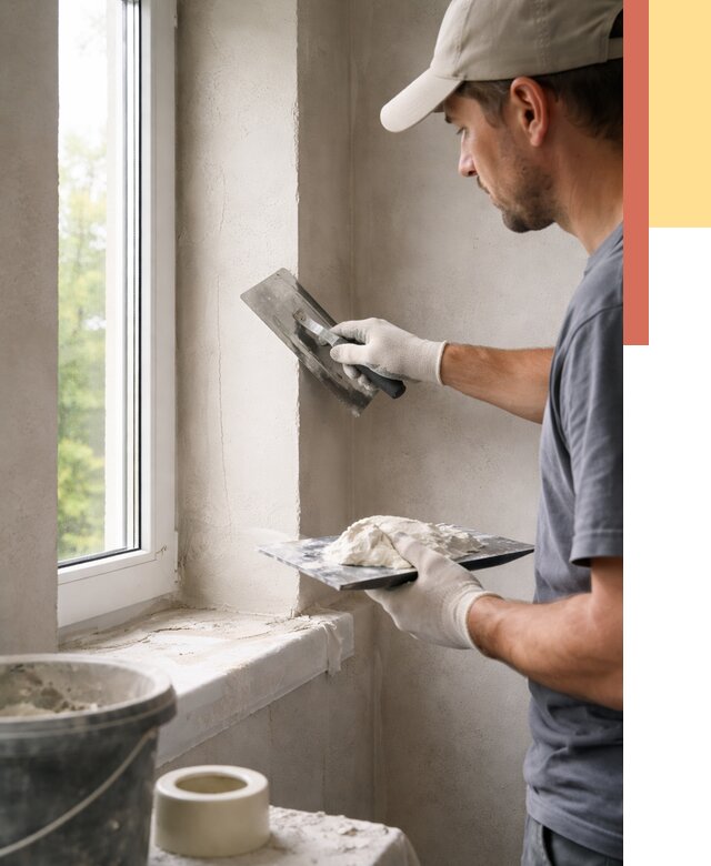 Штукатурка откосов в Железногорске от 4652 руб/м² — услуги и выравнивание под ключ | ОТДЕЛОЧНИК-Жлр