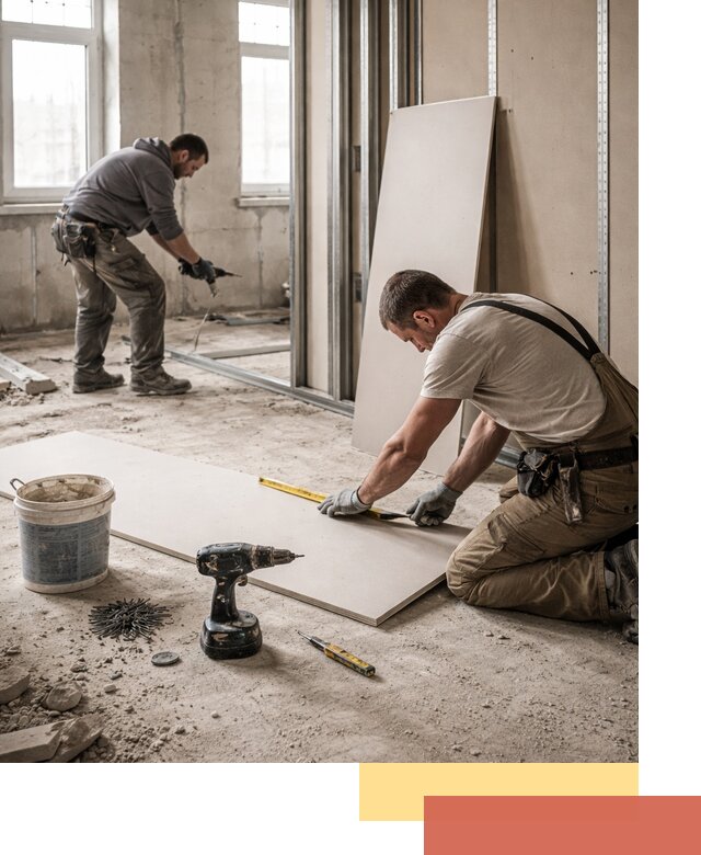 Кладка перегородок из ПГП под ключ в Железногорске