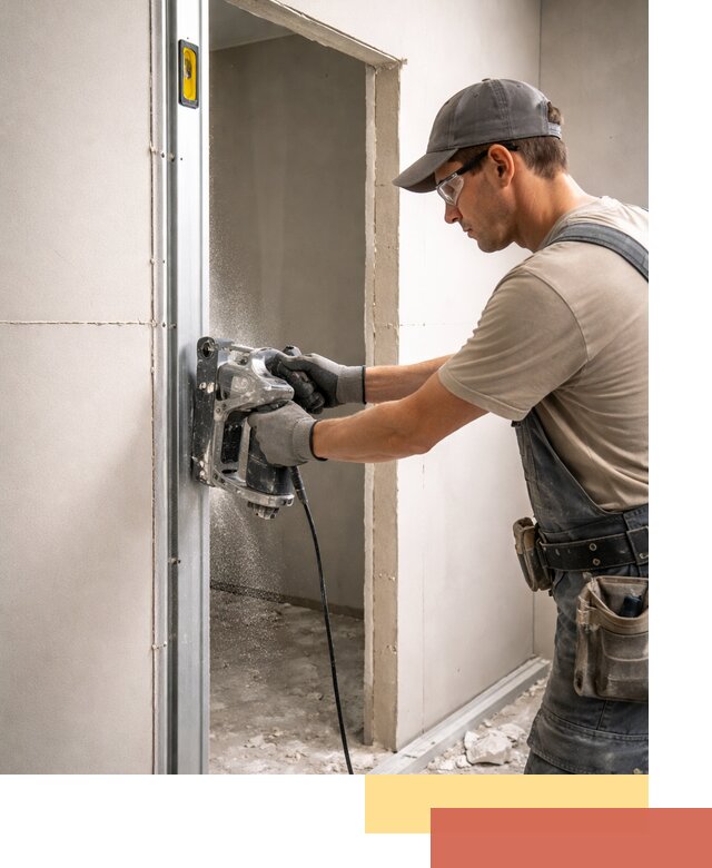 Устройство дверного проема в перегородке в Железногорске