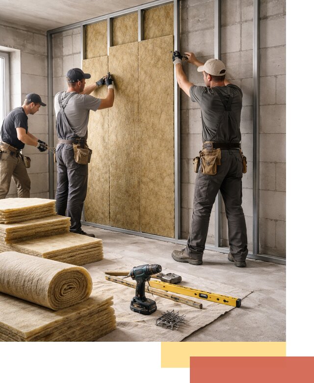 Шумоизоляция перегородок из блоков в Железногорске — монтаж и защита шумоизоляцией