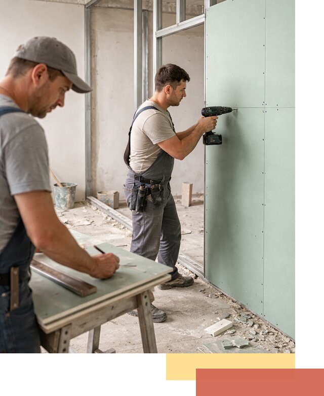 Перегородки из влагостойкого гипсокартона под ключ в Железногорске