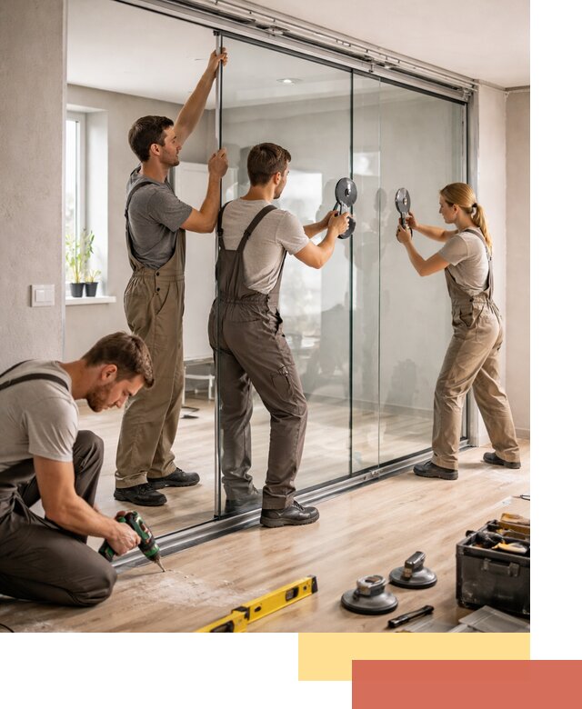 Изготовление стеклянных перегородок на заказ в Железногорске