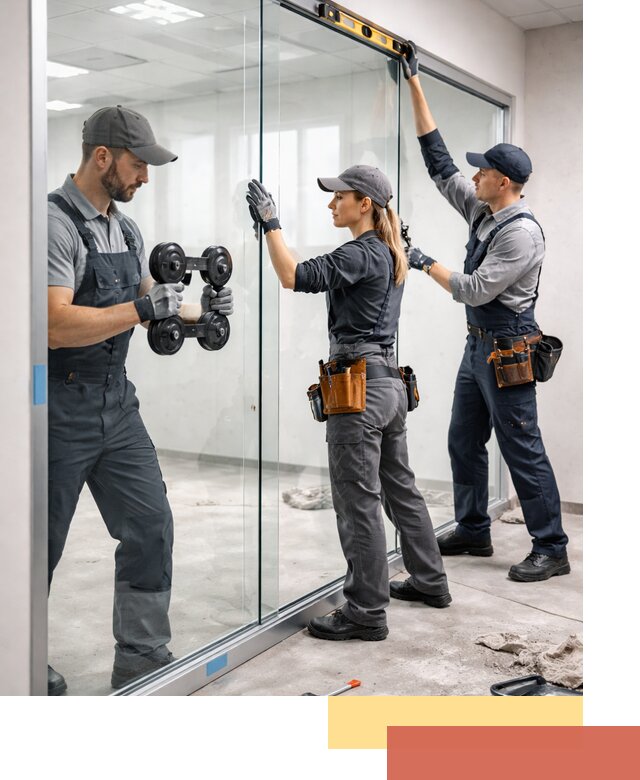 Профессиональный монтаж стеклянных перегородок в Железногорске