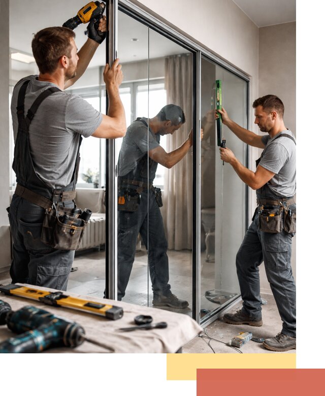 Каркасные стеклянные перегородки под ключ в Железногорске