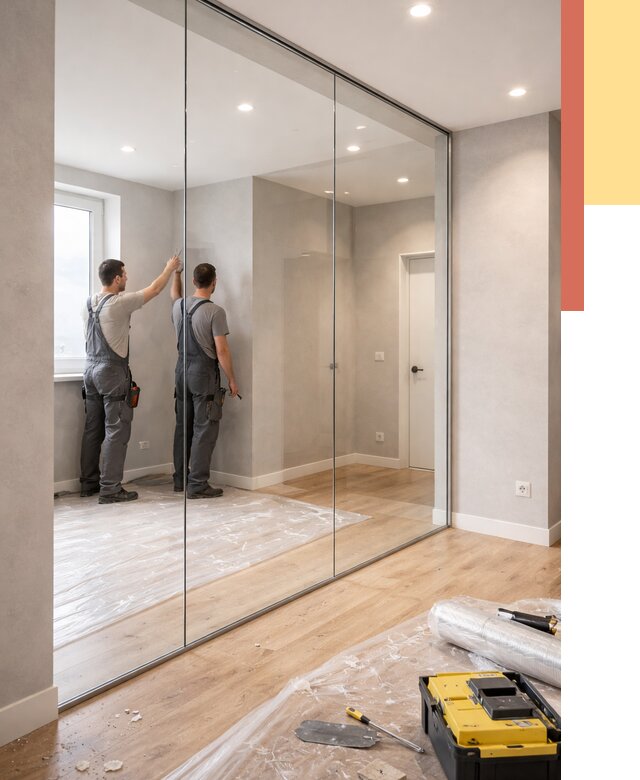 Безрамные стеклянные перегородки в Железногорске — монтаж от 9820 руб. | ОТДЕЛОЧНИК-Жлр