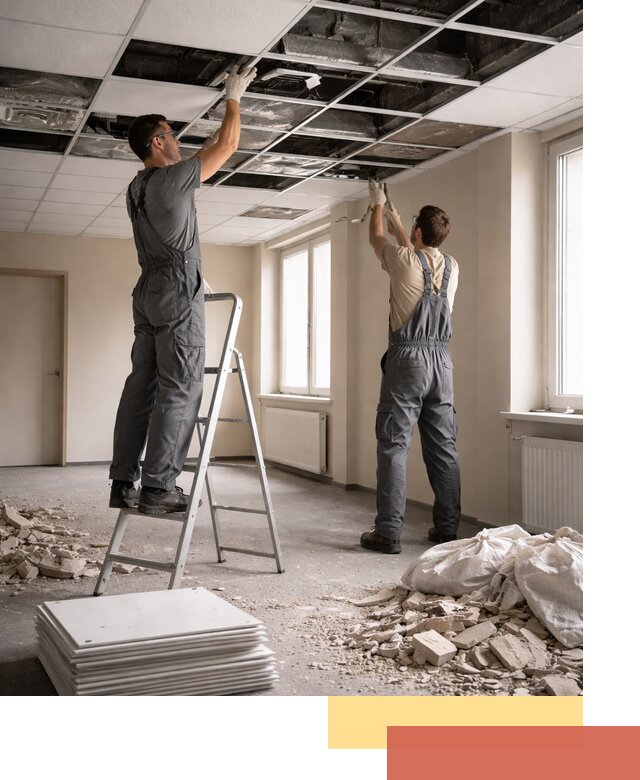 Демонтаж потолков Армстронг профессионально в Железногорске