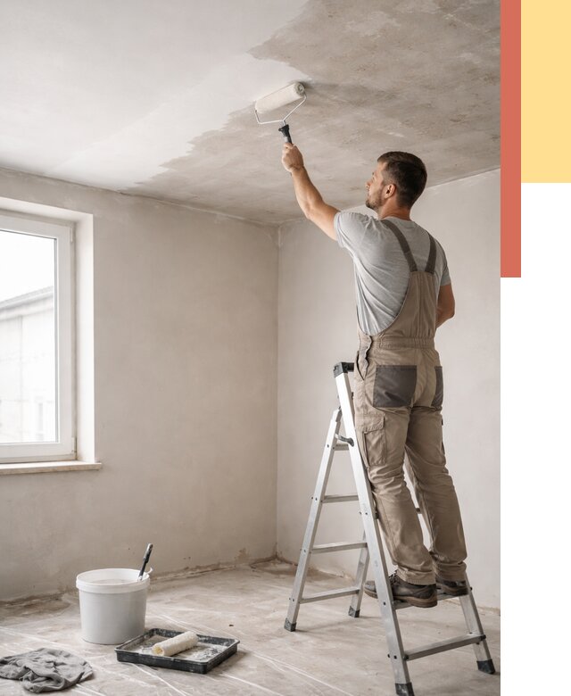 Грунтовка потолка в Железногорске от 2584 руб. — быстро и недорого | ОТДЕЛОЧНИК-Жлр