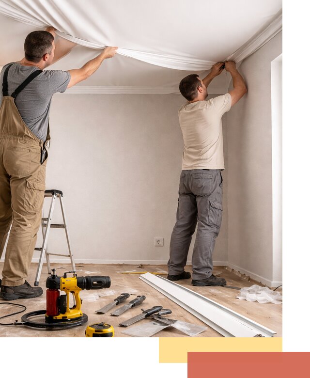 Монтаж ПВХ натяжного потолка в Железногорске качественно и быстро