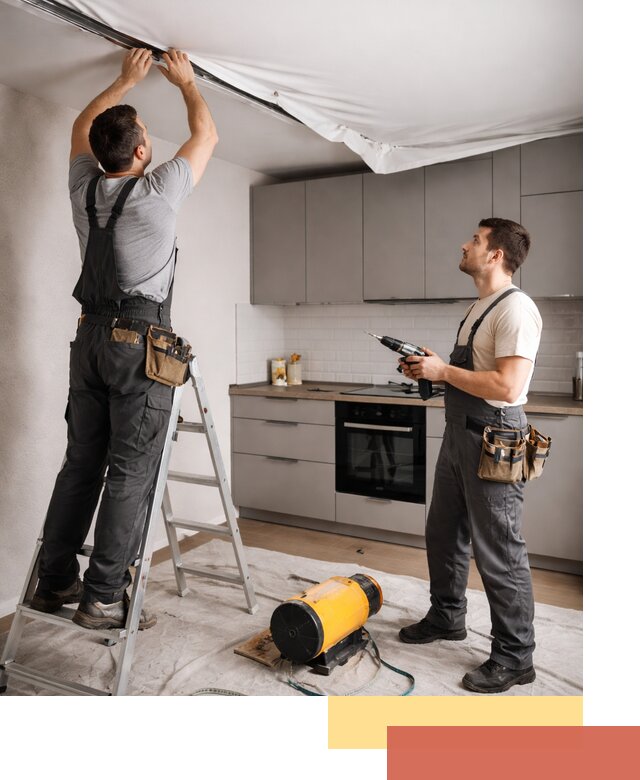 Монтаж натяжного потолка на кухне в Железногорске