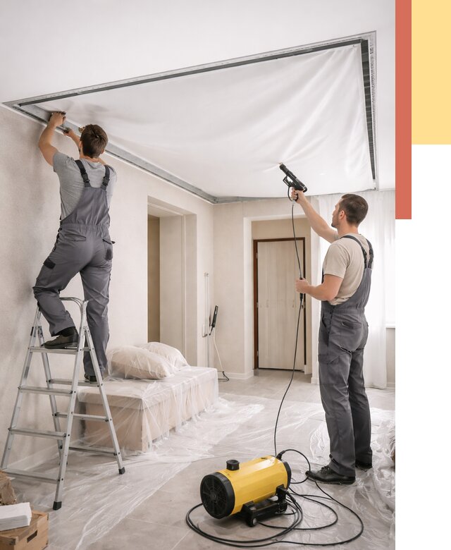 Монтаж натяжного потолка в прихожей в Железногорске от 2739 руб. под ключ | ОТДЕЛОЧНИК-Жлр