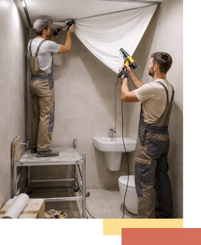 Монтаж натяжного потолка в санузле в Железногорске