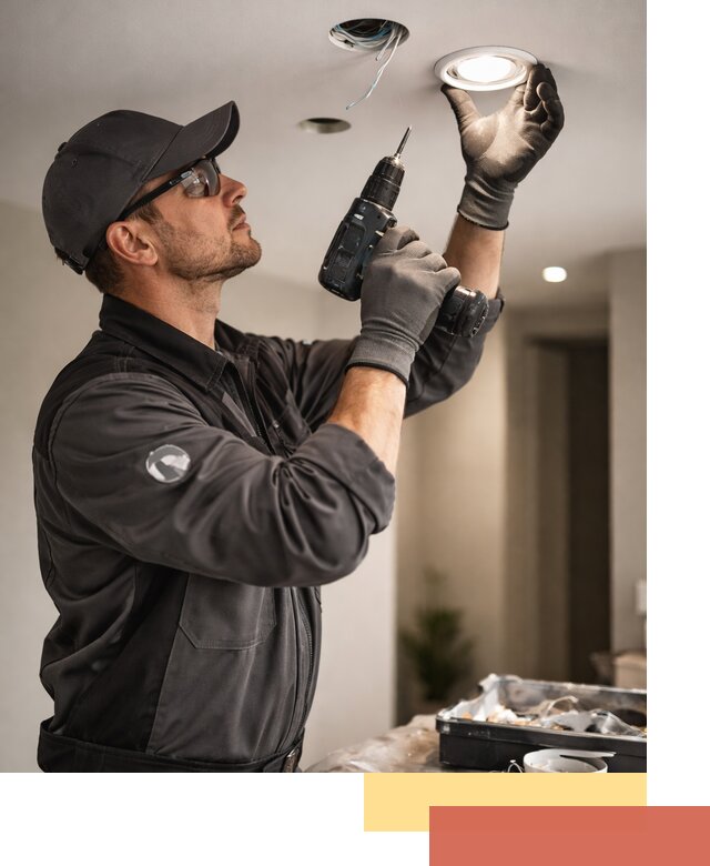 Установка точечных светильников в натяжной потолок в Железногорске