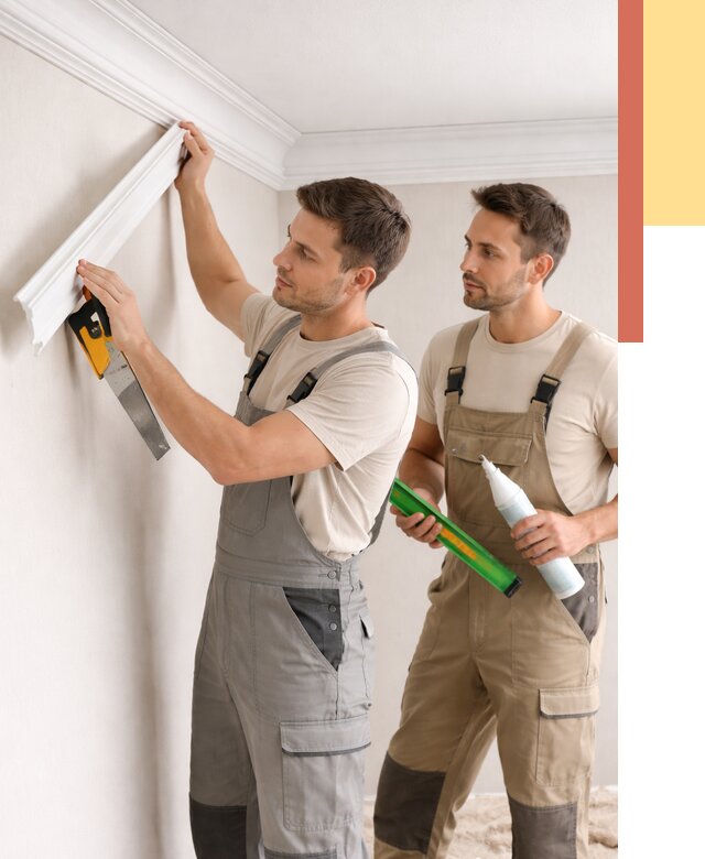 Монтаж потолочного плинтуса в Железногорске от 2378 руб. — быстро и недорого | ОТДЕЛОЧНИК-Жлр