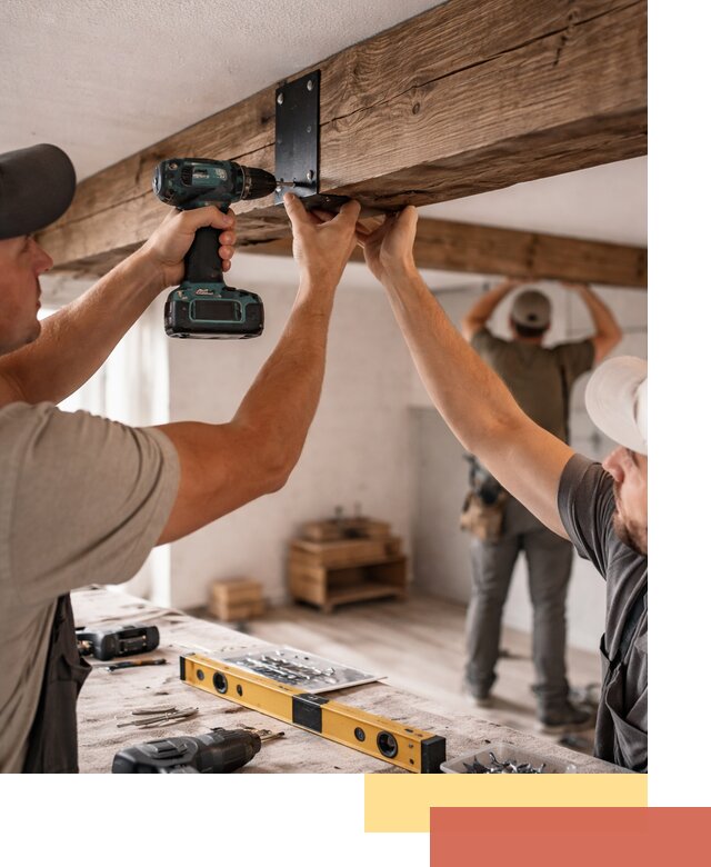 Монтаж декоративных потолочных балок в Железногорске