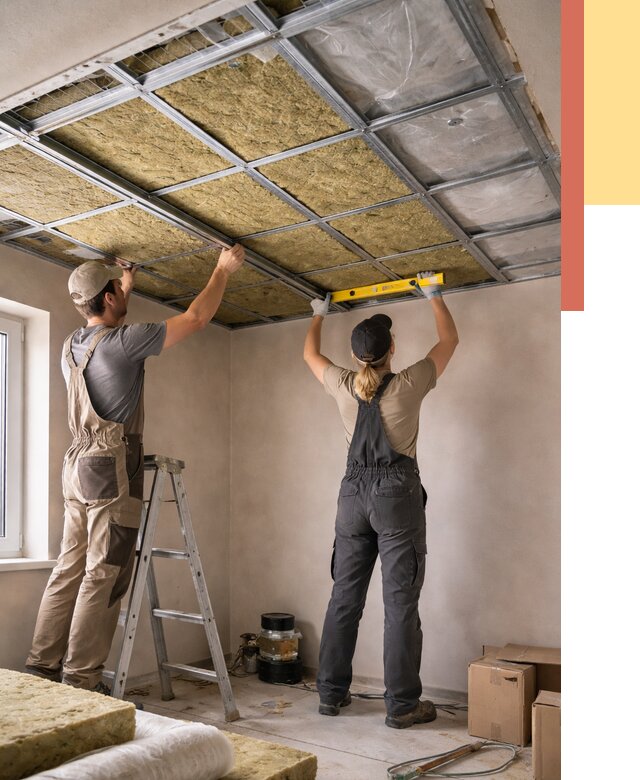 Шумоизоляция потолка в Железногорске от 1292 руб. под ключ — услуги ОТДЕЛОЧНИК-Жлр